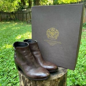 Alberto Fasciani Sveva button leather ankle boots